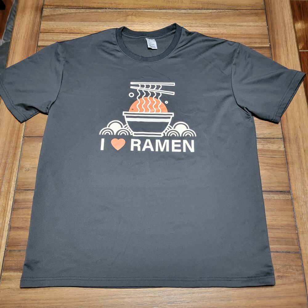 Ramen Black Unisex Tee "I Love Ramen" - Size Large